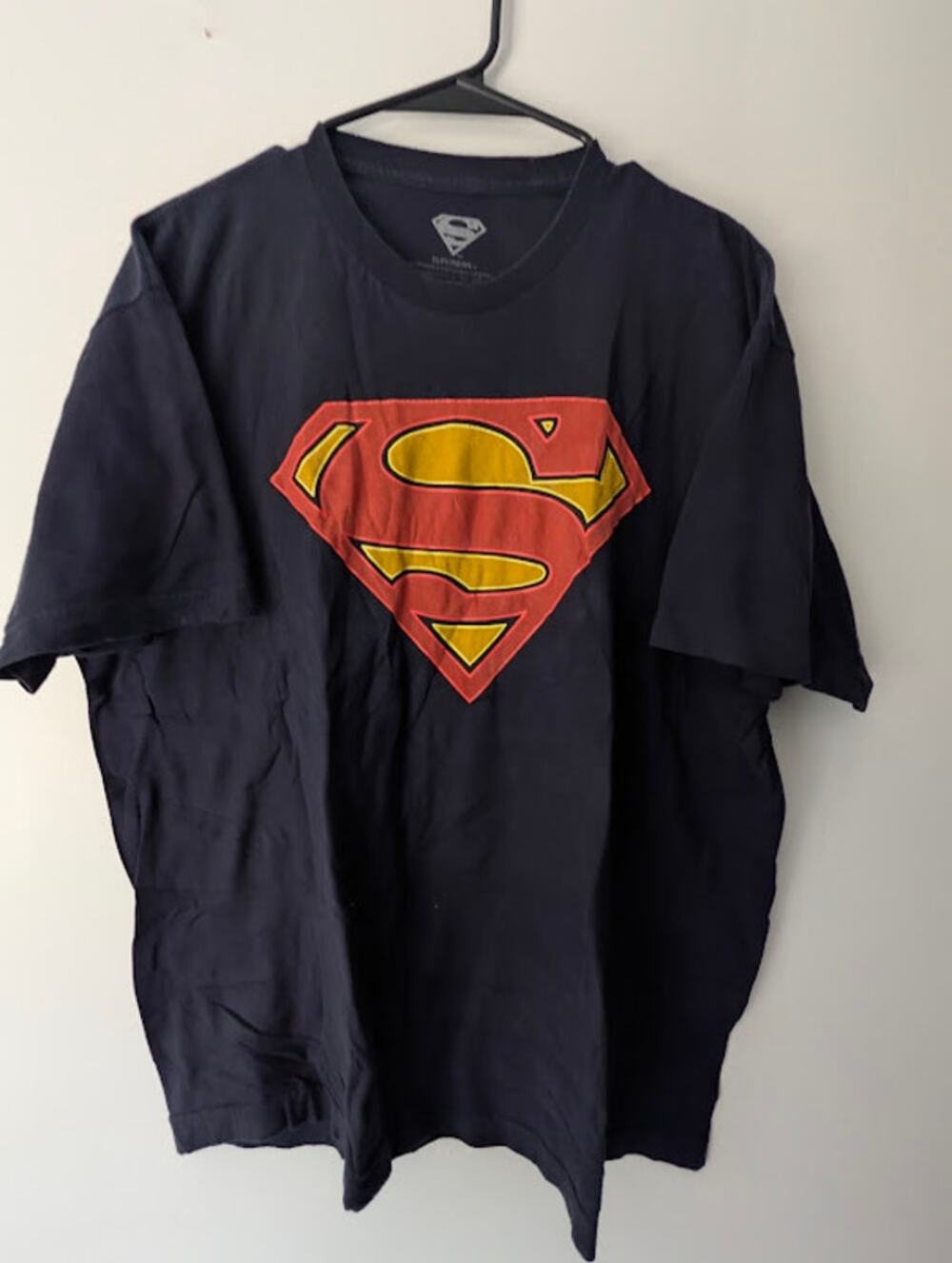 Superman DC Comics T-Shirt Men's XL Black Classic Logo Graphic Tee
